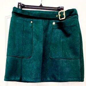 Marc New York Women's Faux Suede Green Skirt